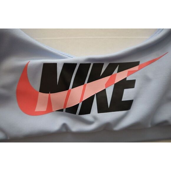 Nike Swim FD3530-479 Women's Sz L Cobalt Blue Logo Scoop Neck Bikini Top - Picture 3 of 8